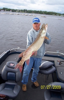 This is John DeGeorge with a 49 from Minaki, on the Winnipeg River